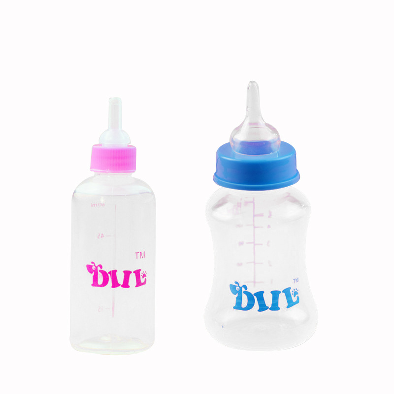 Pet bottle set dog bottle puppy cat milk bottle multi-nipple soft mouth bottle brush bottle wholesale