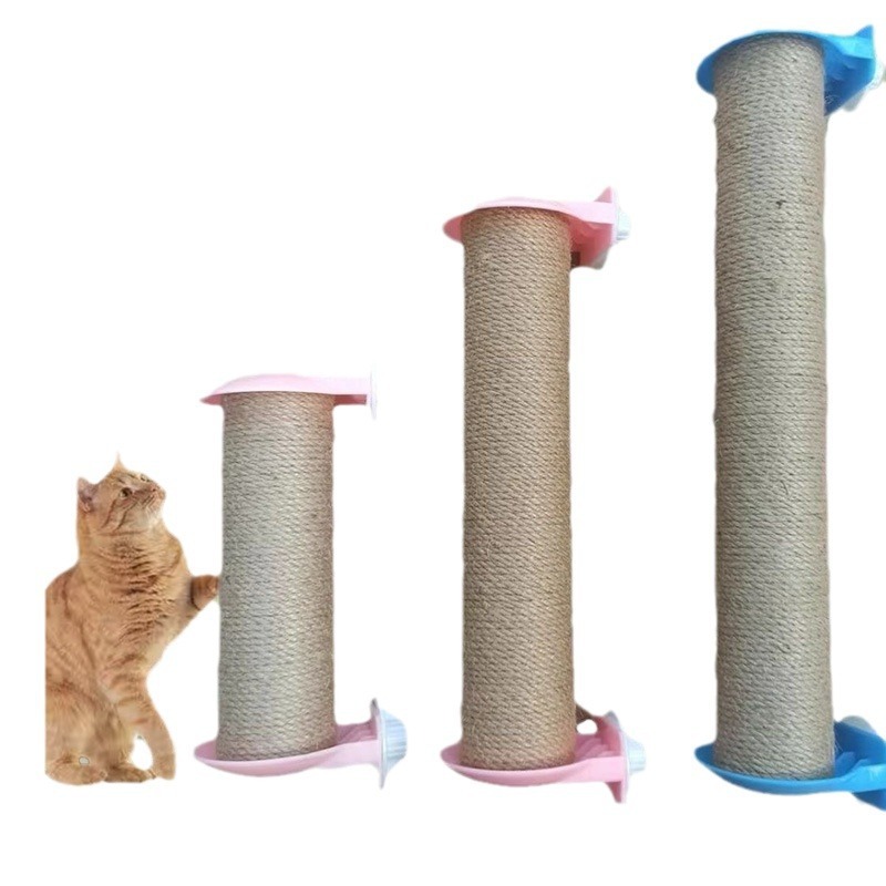 Cat cage with vertical hanging sisal jute cat scratching post, cat claw grinding supplies, cat toys