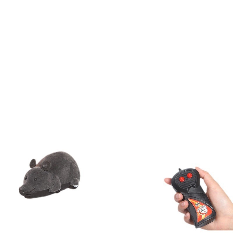 Cat Toy Mouse Electric Simulation Wireless Remote Control Cat Funny Artifact Cat Sounding Toy Plush Electric Yanzi Wood