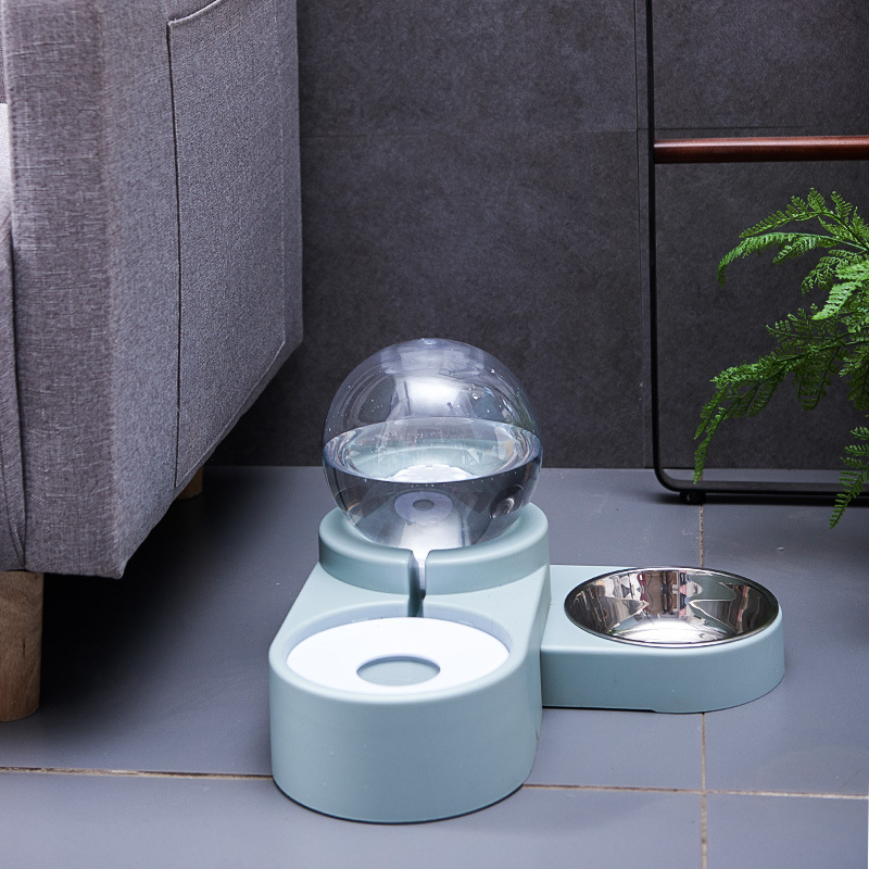 Internet celebrity spherical pet cat bowl double bowl automatic drinking cat bowl non-wet mouth food bowl anti-dog rice bowl dog bowl dog bowl
