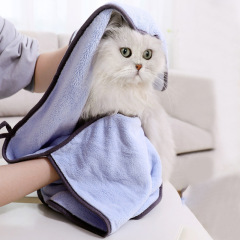 Pet absorbent towel large quick-drying kitten bath cleaning supplies hand-plug dog and cat bath towel