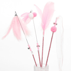 Pet supplies cat toys, cat toys, self-playing bells, fairy sticks, feather self-stimulating, bite-resistant long pole cat sticks