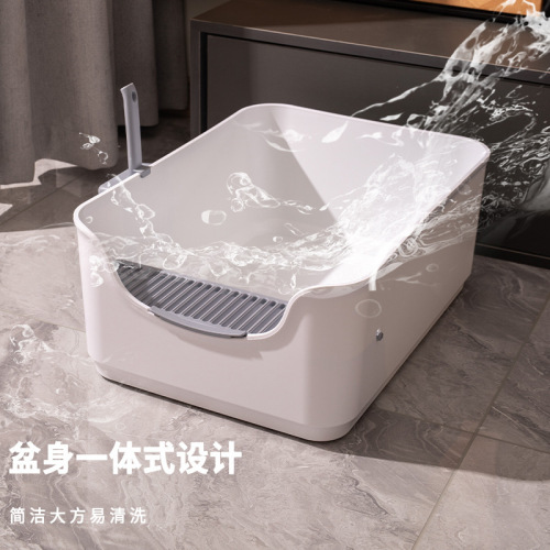 Open cat litter box semi-enclosed anti-splash extra large cat litter box extra large cat litter box cat toilet cat litter box