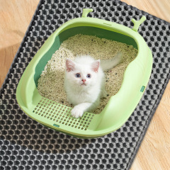 Honeycomb hole foam perforated cat litter collection mat Anti-bringing out double-layer washable cat nest mat EVA pet cat litter mat