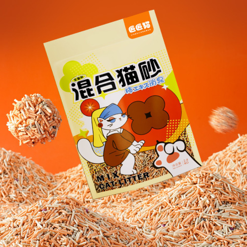 Craftsman Cat Persimmon Tofu Cat Litter Deodorizing Dust-free Clumping Can Flush the Toilet Bentonite Pet Plant Cat Litter Cleaning