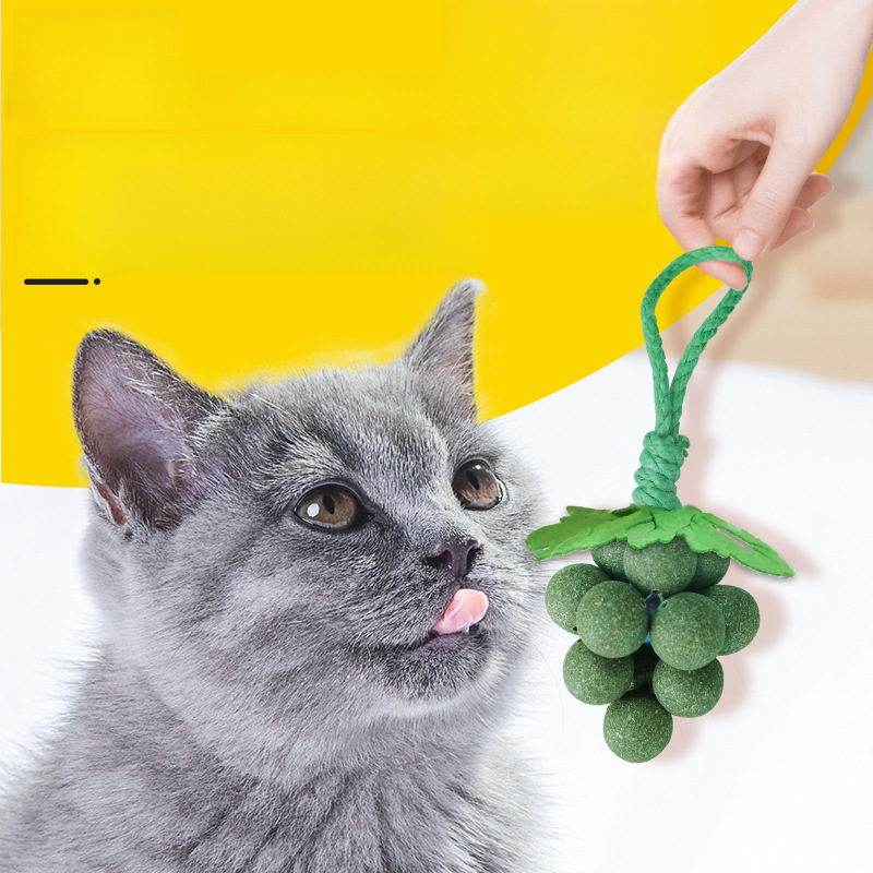 Licking Cat Mint Toy Cat Grape Sui Sui Xiang Cat Molar Teeth Cleaner Gall Fruit Mint Ball Funny Cat Toy