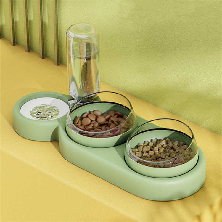 Wholesale cat bowls, drinking water, feeding, three bowls, one bowl, three-use automatic water dispenser, cross-border cat food bowl, cat bowl, dog bowl