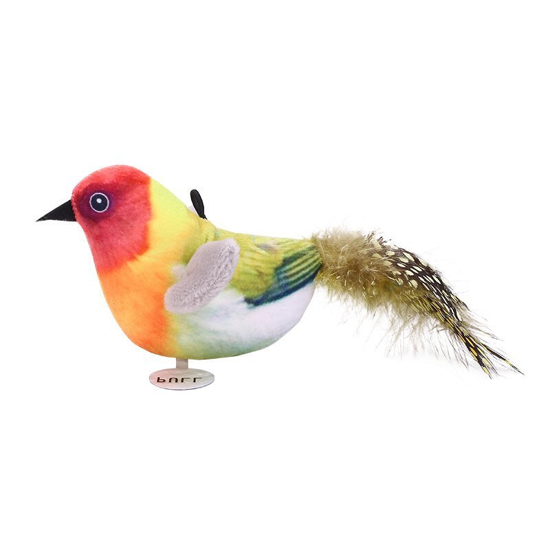 New Cat Toy Cat Stick, Cross-border Popular Electric Simulation Screaming Bird Plush Catnip Cat Supplies