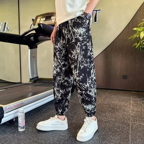 Can be returned and exchanged in second batch 2024 trendy men's leggings pants, versatile ins Hong Kong fashion straight casual pants