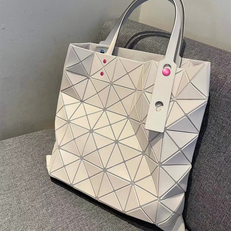 Geometric rhombus shoulder bag for women, fashionable colored nail frosted document bag, tote bag with six compartments