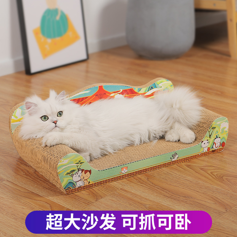Cat nest corrugated paper double-layer toy cat round claw grinder wear-resistant large cat basin wear-resistant sleeping cat bowl bowl shape