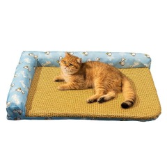 Cat mat summer cooling cat nest cat mat removable and washable four-season dog bed summer ice mat sofa sleeping mat