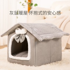 Cat nest winter thickened and warm winter special removable and washable closed household cat house winter cat house
