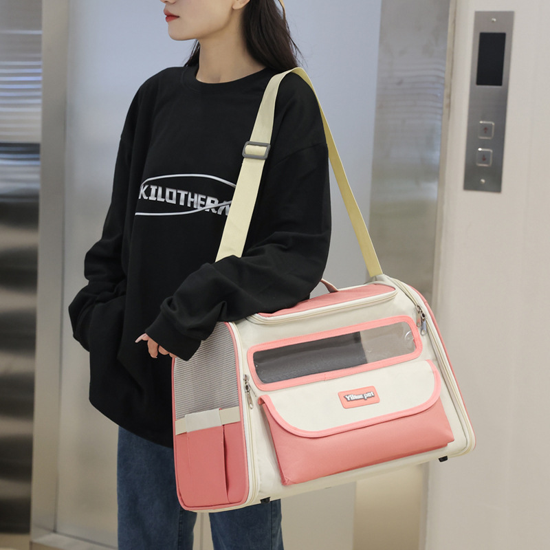 Large capacity breathable pet bag wholesale portable space capsule shoulder cat bag fashionable travel folding portable dog bag