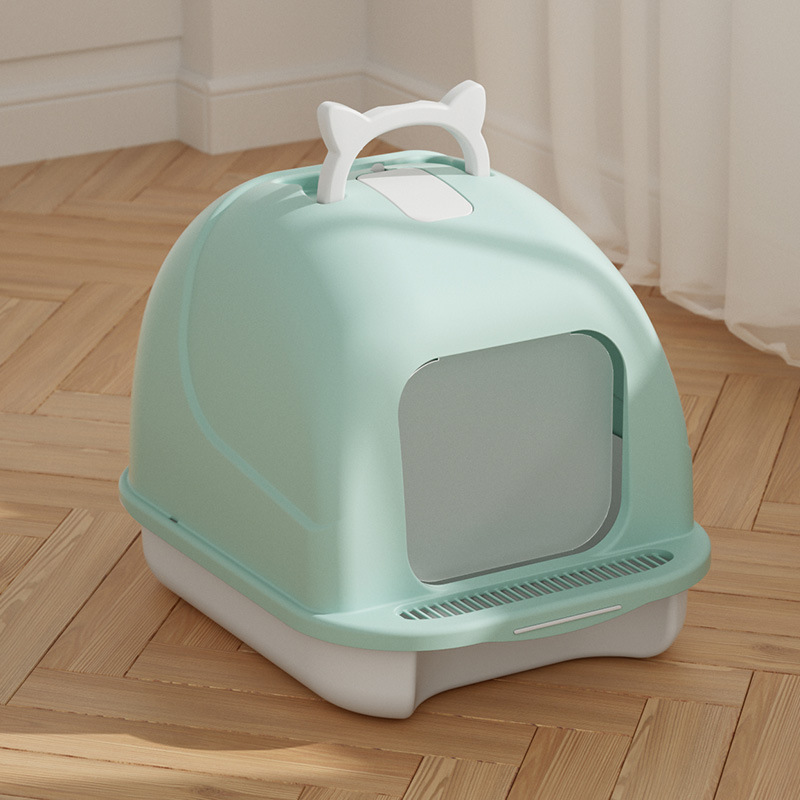 Fully enclosed cat litter box, large cat litter box, anti-splash, deodorizing cat toilet, pet cat supplies