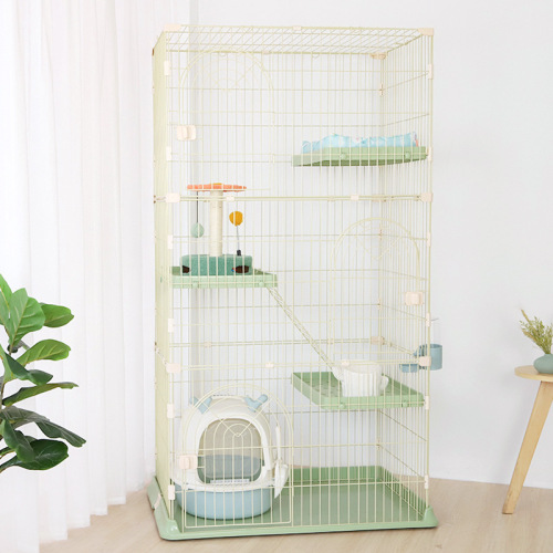 Cat cage home indoor extra large free space cat house cattery cat supplies small two-story villa