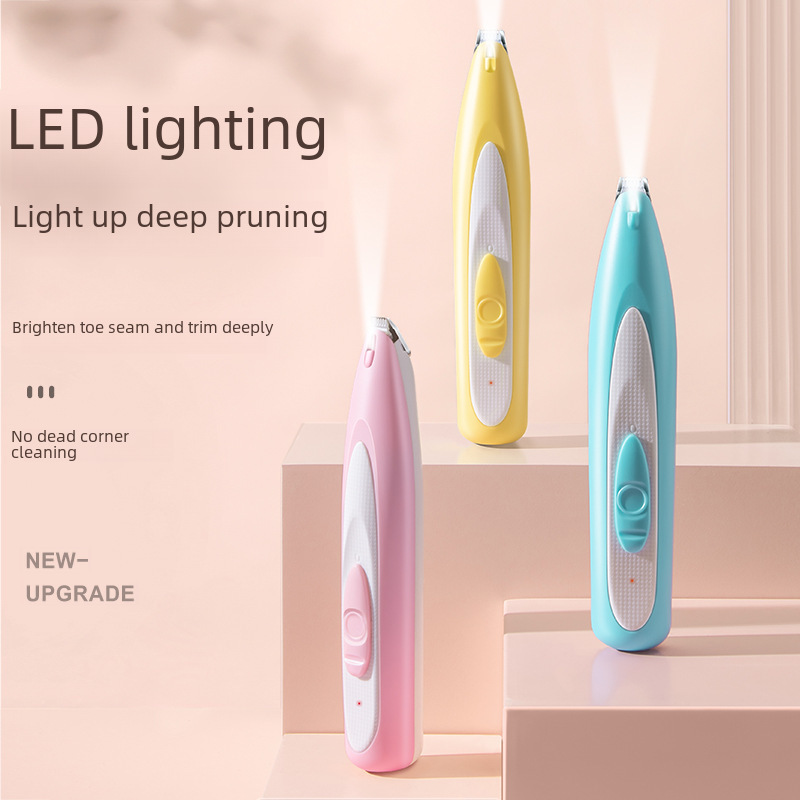 Pet foot shaving device, cat shaving trimmer, dog sole trimmer, hair clipper, electric hair clipper with light