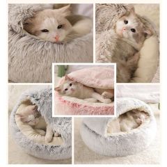 Cat bed for all seasons, semi-enclosed dog bed, cat deep sleep nest, pet bed, Teddy dog ​​bed for summer sleeping