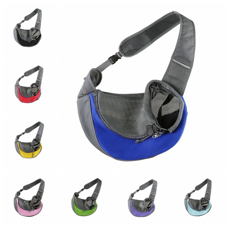 Cross-border pet bag, portable cross-body shoulder bag for cats and dogs, breathable mesh pet backpack, pet supplies factory