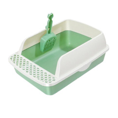 Large semi-enclosed cat litter box household anti-splash with cat litter shovel cat toilet deodorant cat litter box