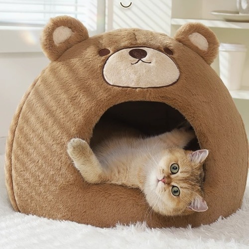 Cat kennel is warm in winter, enclosed for sleeping, dog kennel for all seasons, pet sofa, cat bed, winter cat house