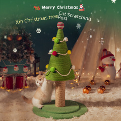 Cat climbing frame Christmas tree natural sisal cat scratching post simulated lawn large wear-resistant and scratch-resistant cat toy cat scratching board