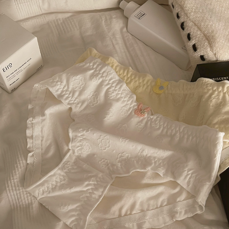 5A baby cotton antibacterial underwear for women, mid-waist girls and students, cotton antibacterial, comfortable, cute and breathable briefs