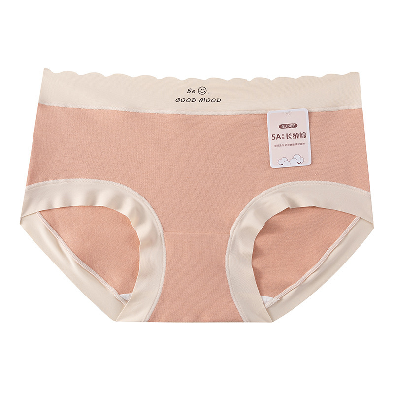 5A antibacterial cotton underwear for women mid-waist breathable cotton crotch skin-friendly long-staple cotton Japanese girls' seamless briefs