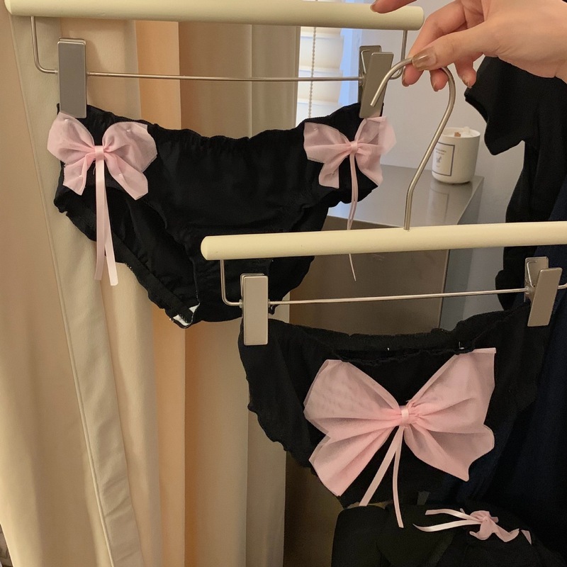 Sultry sweetheart ~ Japanese sweet girl bow panties, pure lust and cute pure cotton crotch mid-waist women's briefs