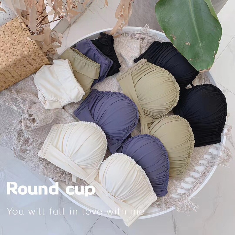 Strapless non-slip underwear for girls, small breast push-up, no wire rims, Jieyang bra cover