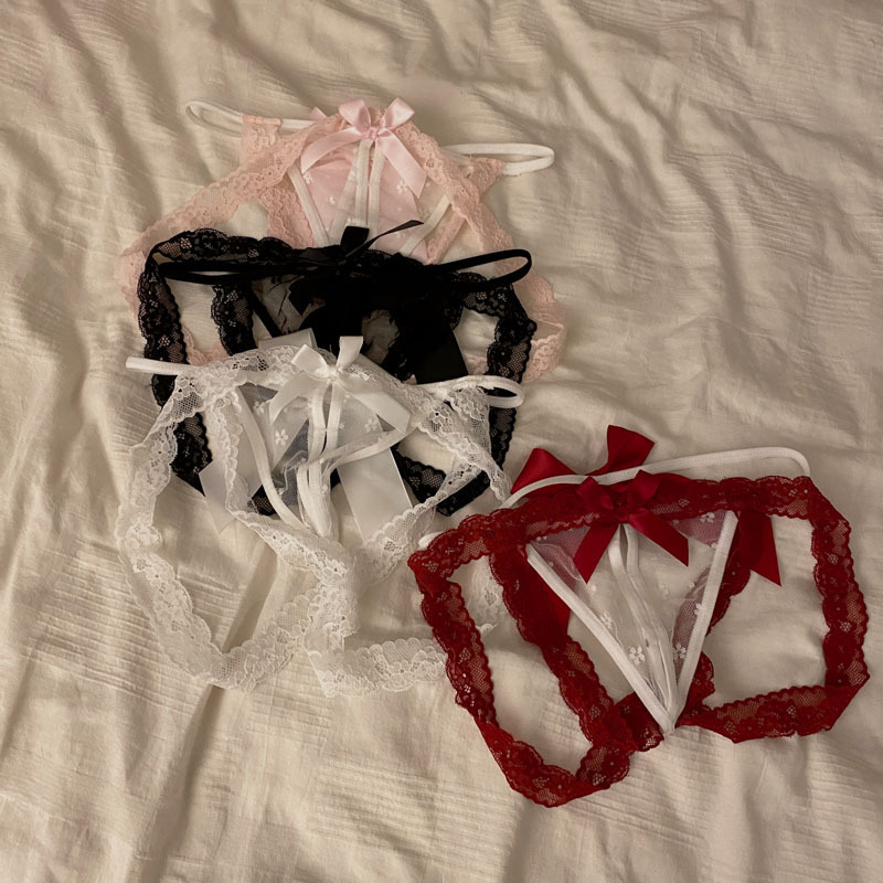 Misty Vision* Sexy pure lust style lace panties for women hot hollow contrasting color lace temptation thong panties