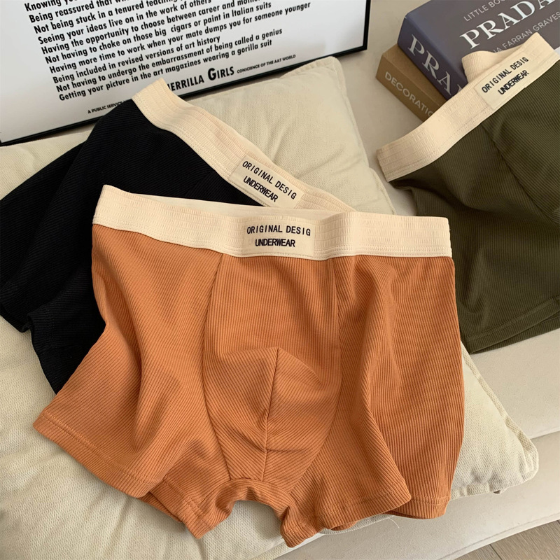 5A level antibacterial men's underwear pure cotton underwear antibacterial crotch loose, comfortable and breathable men's boxer briefs couple style
