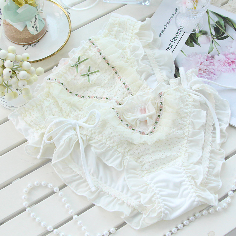 Adildason cute panties with lace straps, cream style two-dimensional Japanese style large size briefs for women A311