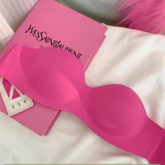 Thin strapless seamless underwear for women with small breasts, push-up support to prevent sagging, soft support, wire-free breast-retracting bra