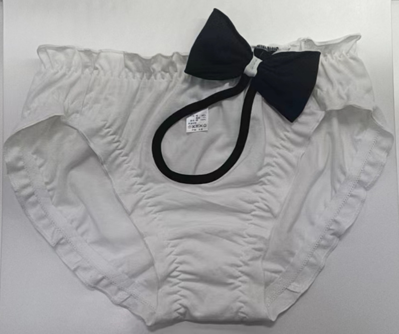 Spring and summer new cotton women's underwear multi-color ruffled big bow hazy breathable sweat-absorbent briefs for women