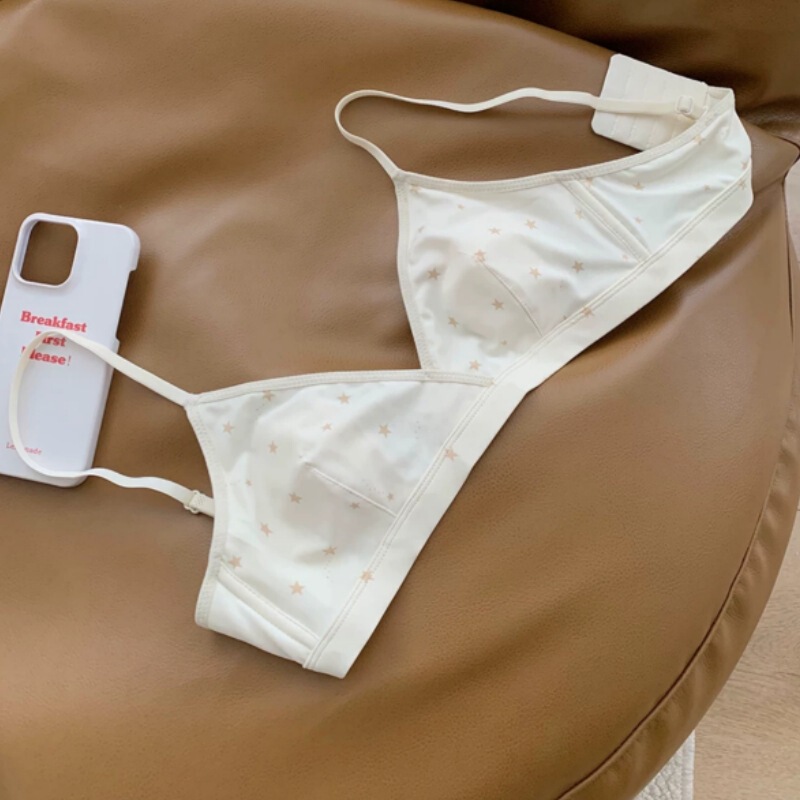 Xinbangbang Bra Light and Breathable Rabbit Ear Cup Small Breast Push-Up Bra Women's Summer Comfortable Anti-bulge No Wire Bra