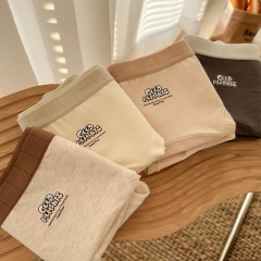 7A antibacterial underwear for girls pure cotton seamless cotton girl student mid-waist women's briefs extended crotch underwear