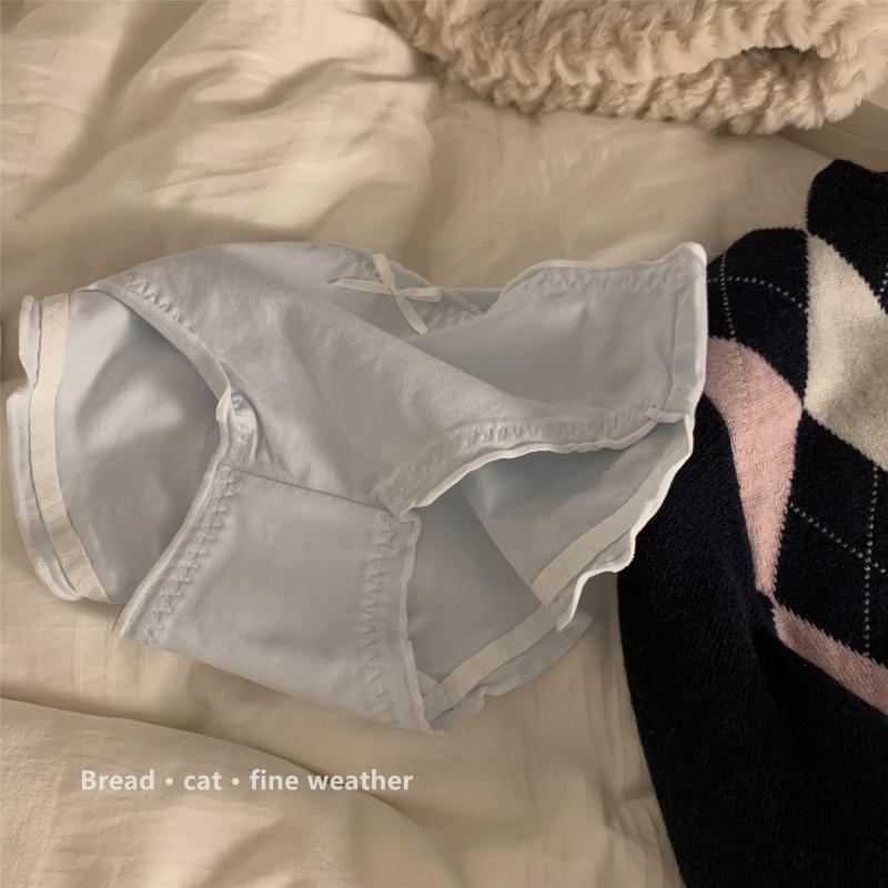 Japanese comfortable and soft cotton girl low waist cute bow pure cotton crotch girls seamless underwear women summer