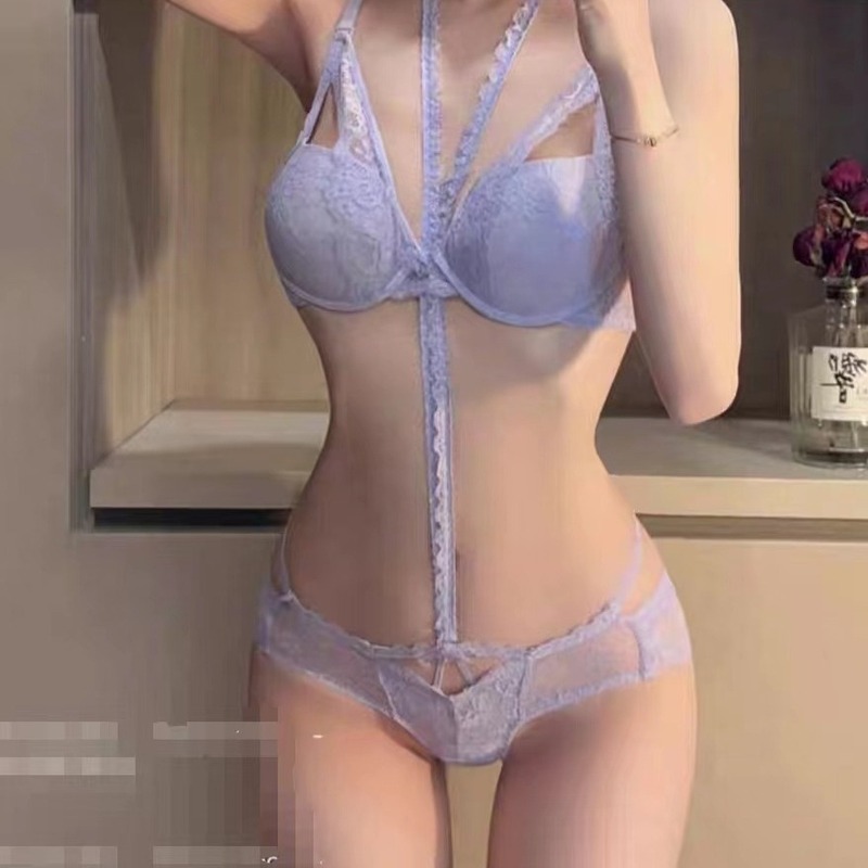 Lace Pure Desire Underwire Push-up Sexy Halter Neck Bra Set Underwire Bra