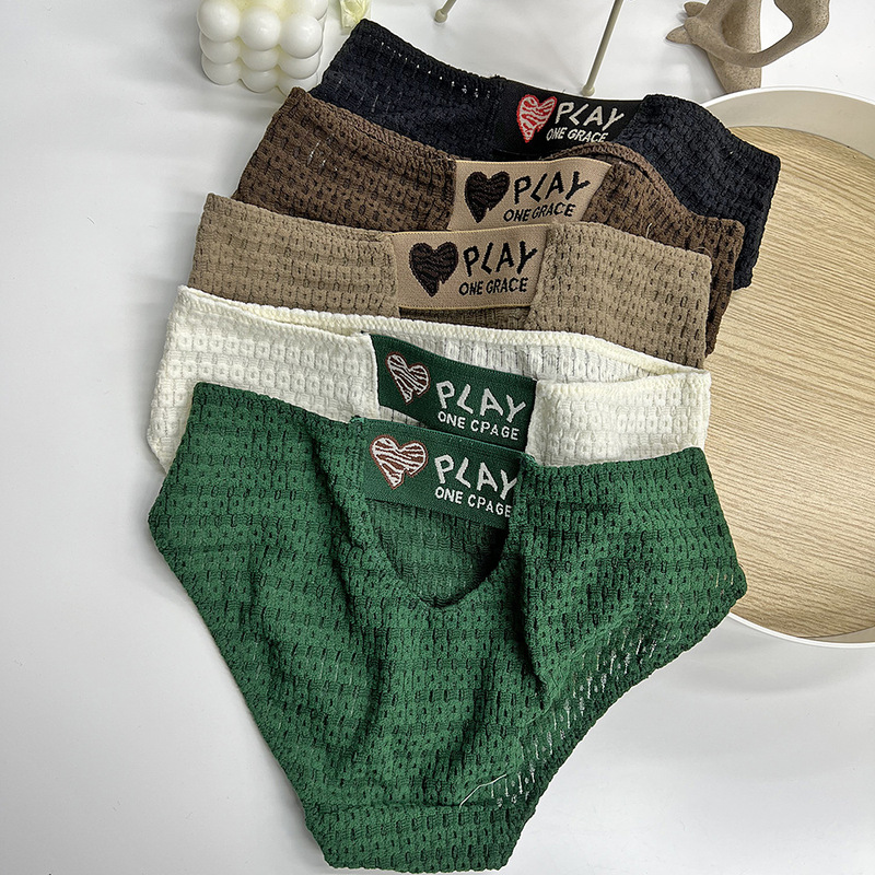 M90 Sports Baby Knitted Plush Cute Girly Women's Briefs Hollow Sexy Cotton Comfortable Women's Underwear