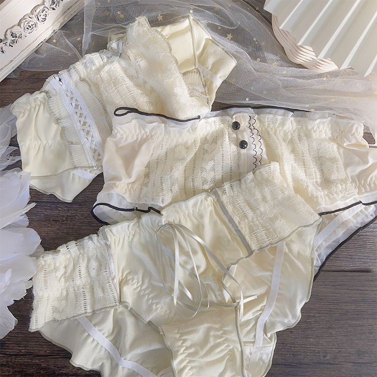 Japanese style healing color love cut plush lace comfortable splicing cute sexy girl underwear briefs
