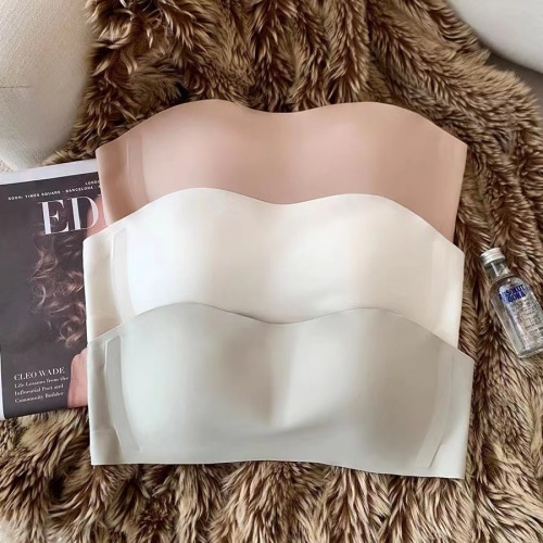 Thin floating tube top small breasts push up to look bigger seamless underwear women's anti-sagging bra