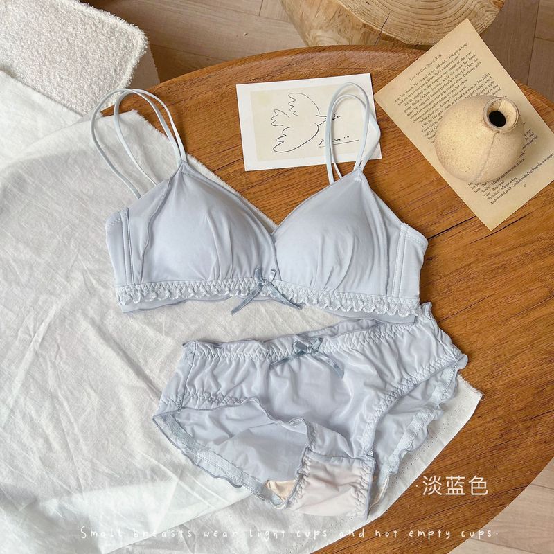 French sexy underwear for women without rims, small breasts, push-up, auxiliary breasts, anti-sagging, comfortable, thin, beautiful back bra
