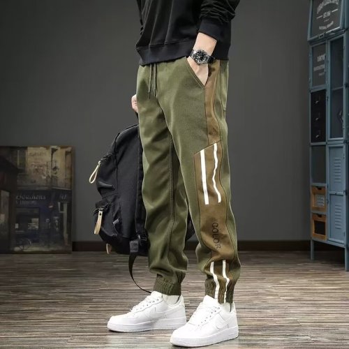 Can be returned and exchanged in second batch, versatile casual pants for men, loose straight casual pants, men's leggings pants, Hong Kong fashion men's pants