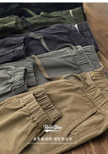 Can be returned or exchanged in two batches, versatile casual pants for men, loose straight casual pants, trendy men's leggings pants, Hong Kong trend