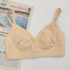 Seamless jelly cup rabbit ears thin cup comfortable wire-free bra push-up adjustable push-up women's underwear