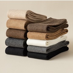 Calf socks thickened long solid color stockings high knee thigh socks pile socks solid color Xinjiang cotton jk stockings