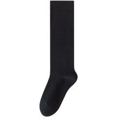 Calf socks for women in spring and autumn pure cotton black white pressure slim knee-length jk stockings Japanese half stockings