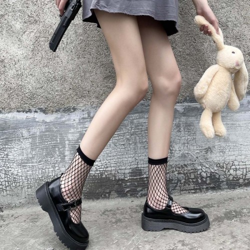 Fishnet stockings short women's white fishnet stockings black socks fishnet stockings summer women's stockings fishnet stockings JK