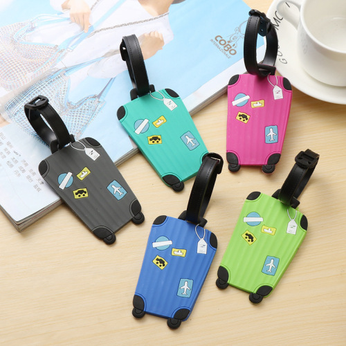 Luggage tag wholesale cross-border best-selling pvc suitcase soft luggage tag silicone trolley case boarding tag